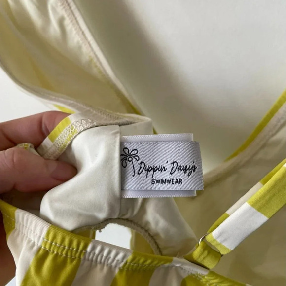 Dippin Daisys Euphoria Striped High Cut Cheeky One Piece Swimsuit Sz S - Picture 9 of 10